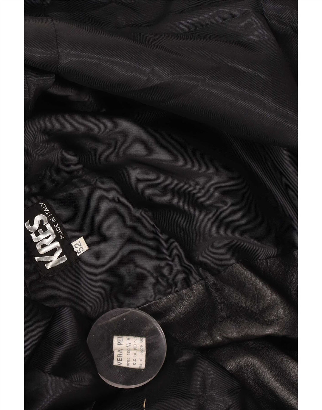 Vintage herre læder 2-knaps blazerjakke IT 52 XL Sort