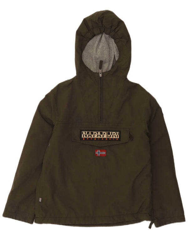 Napapijri Boys Geographic Graphic Anorak-jakke med hætte 9-10 år Khaki