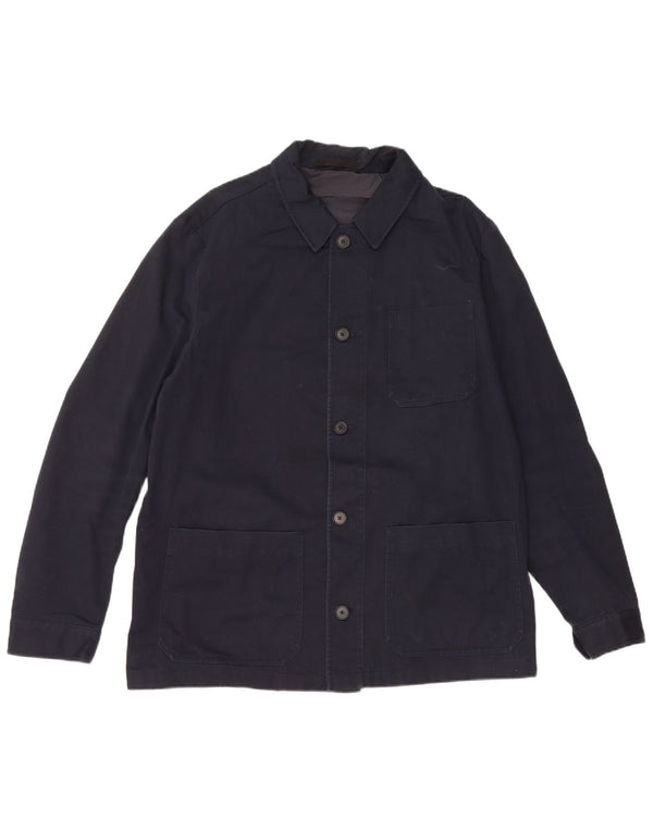 Massimo Dutti Herre Utility Jacket UK 40 Large Navy Blue Cotton
