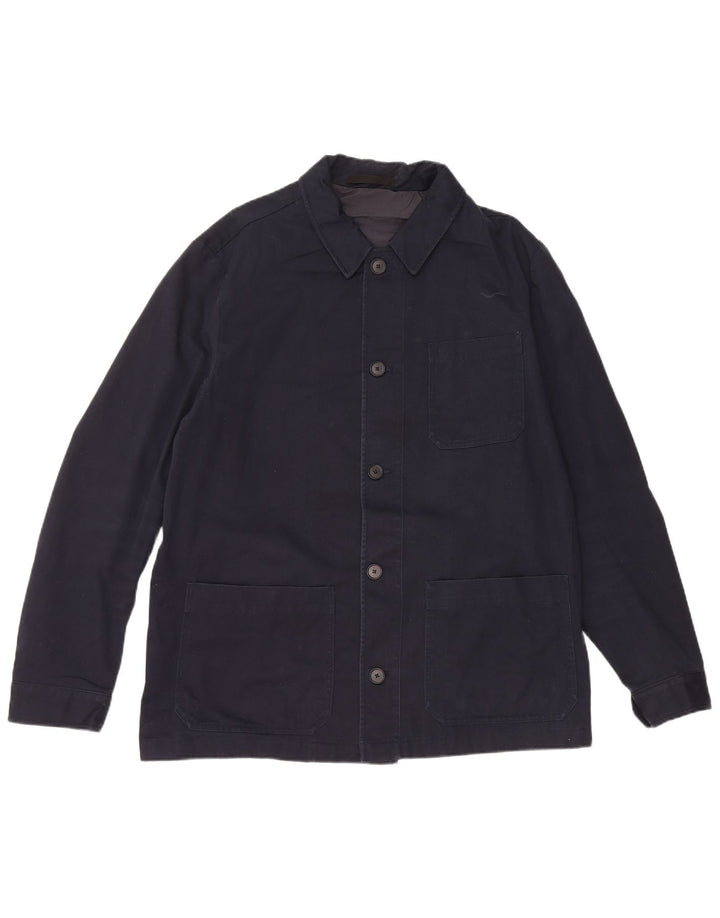 Massimo Dutti Herre Utility Jacket UK 40 Large Navy Blue Cotton