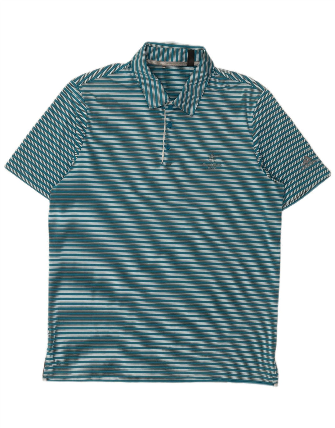 Adidas Poloskjorte til mænd, stor blå stribet polyester