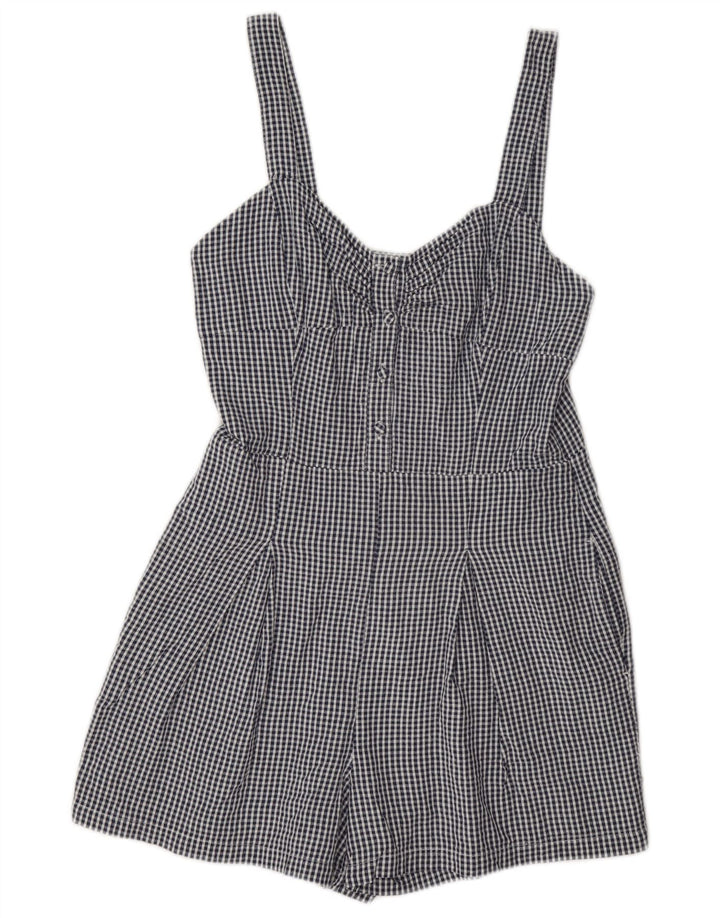Jack Wills Dame Ærmeløs Regular Playsuit UK 10 Lille blå ternet bomuld