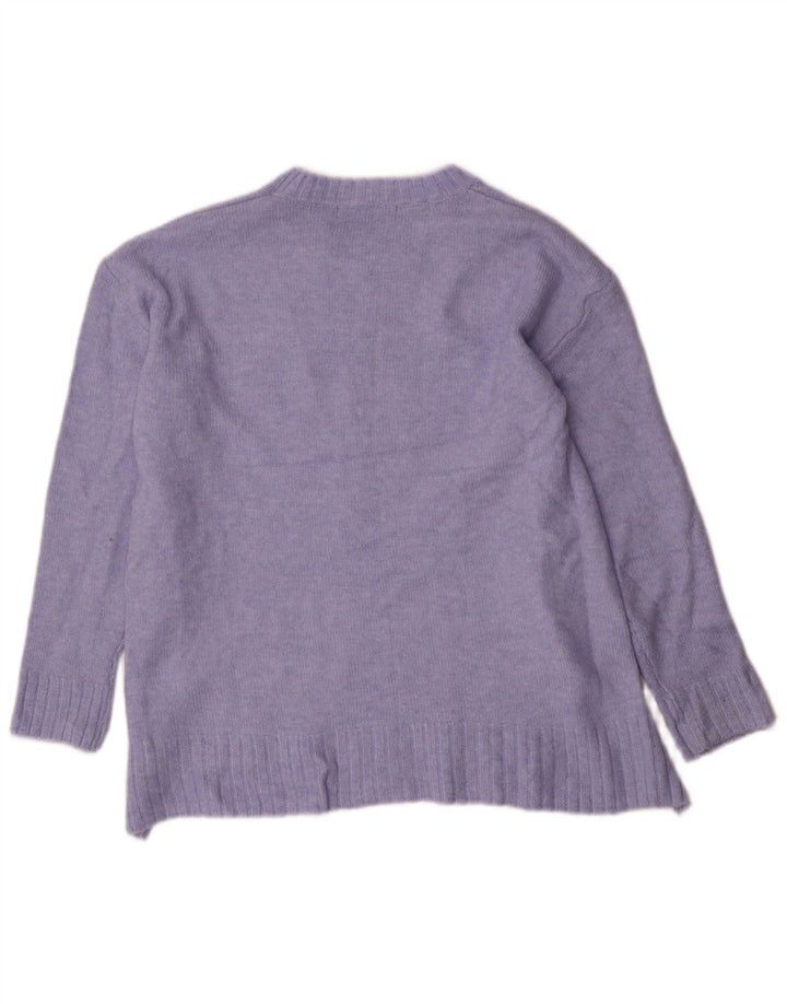 Marks & Spencer Dame sweater med rund hals DK 14 Medium Blue Acryl