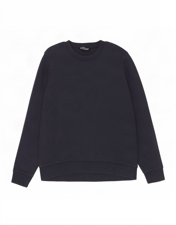 Marks & Spencer Dame Sweatshirt Jumper UK 14 Medium Navyblå Bomuld