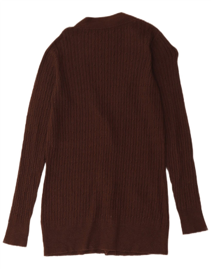 Zara Dame Cardigan Sweater UK 16 Stor Brun