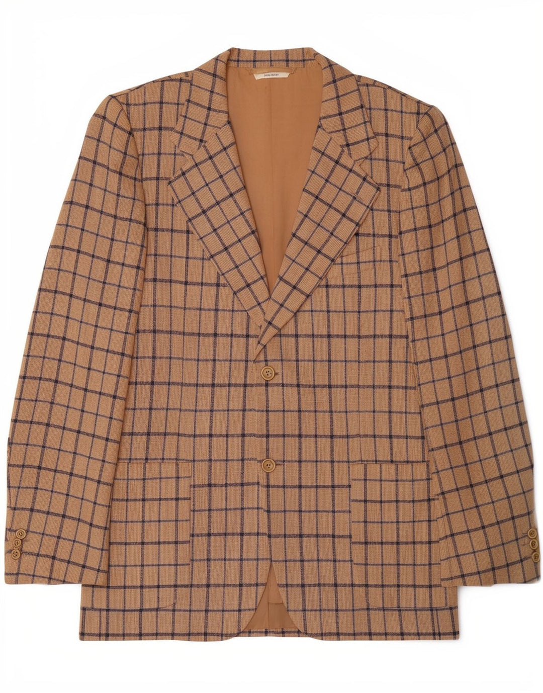 Cerruti 1881 Herre 2-knaps blazerjakke IT 54 2XL Beige ternet klassisk
