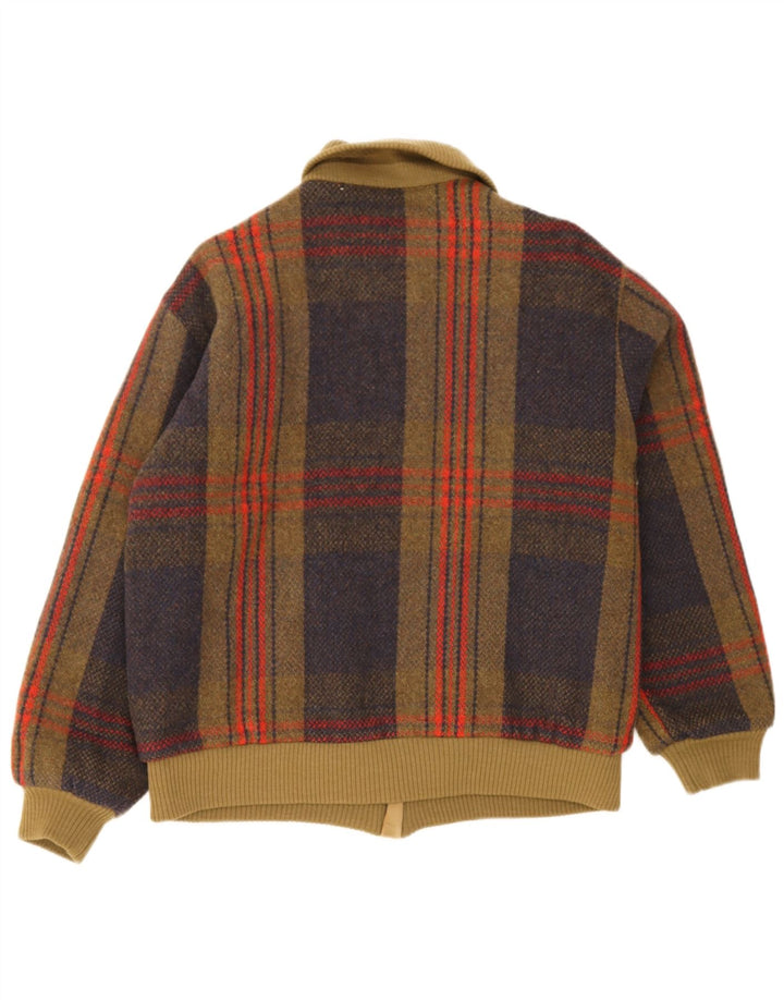 Vintage Bomber Jacket UK 36 Medium Khaki Check