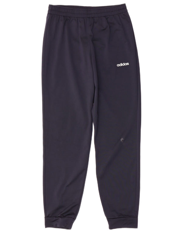 Adidas Boys Tracksuit Trousers Joggers 13-14 Years Navy Blue Polyester