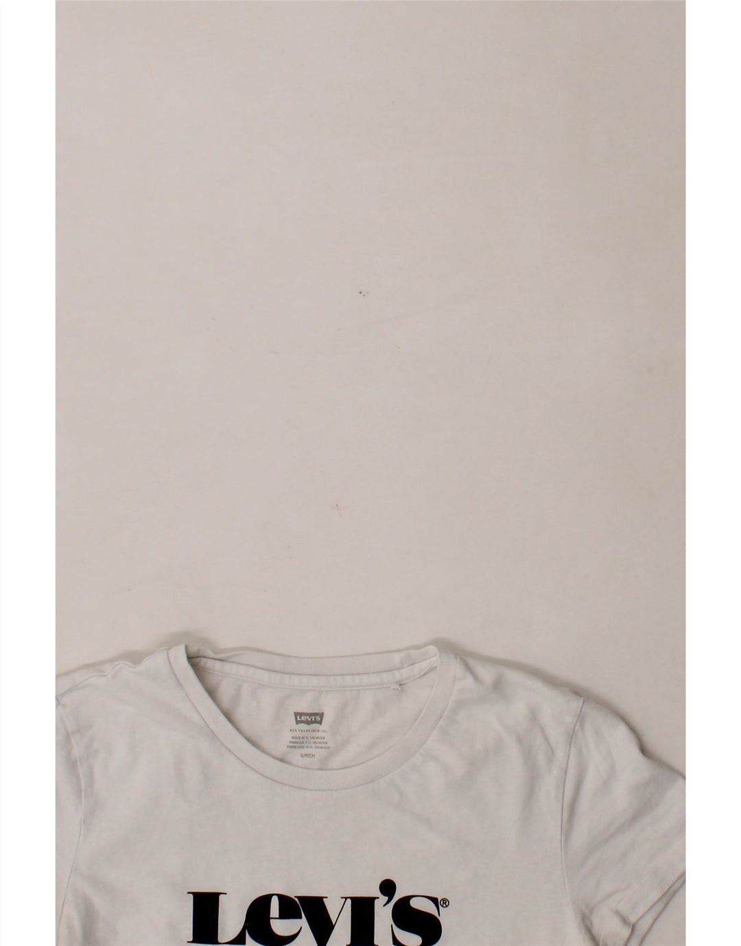 LEVI'S Womens Graphic T-Shirt Top UK 10 Small White Cotton Vintage Levi's and Second-Hand Levi's from Messina Hembry 