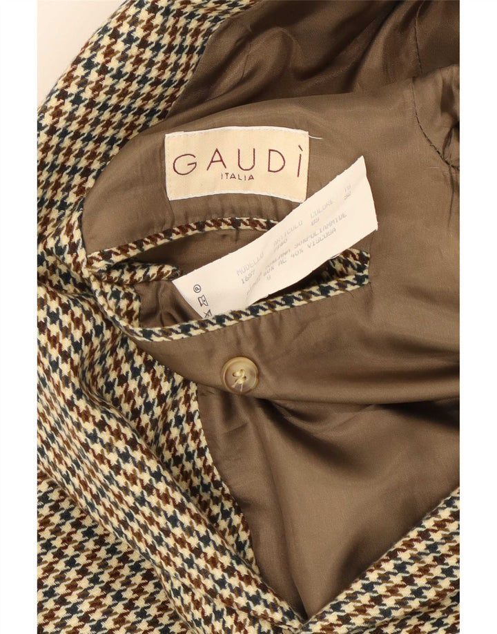 Gaudi Herre 2-knaps blazerjakke IT 52 XL Brun Houndstooth Uld