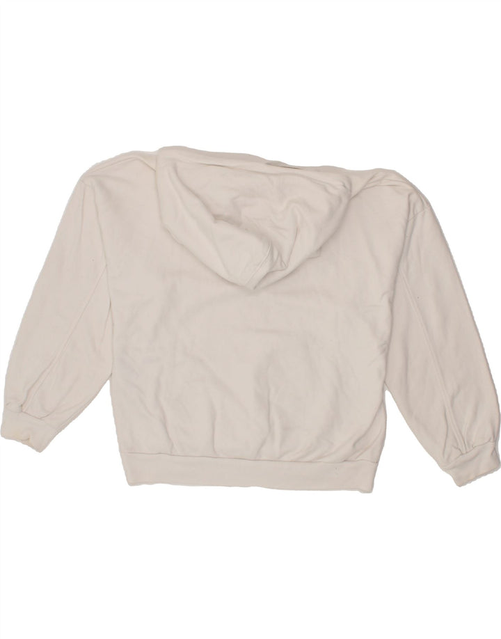 LEVI'S Womens Oversized Graphic Hoodie Jumper UK 14 Medium White Cotton Vintage Levi's and Second-Hand Levi's from Messina Hembry 