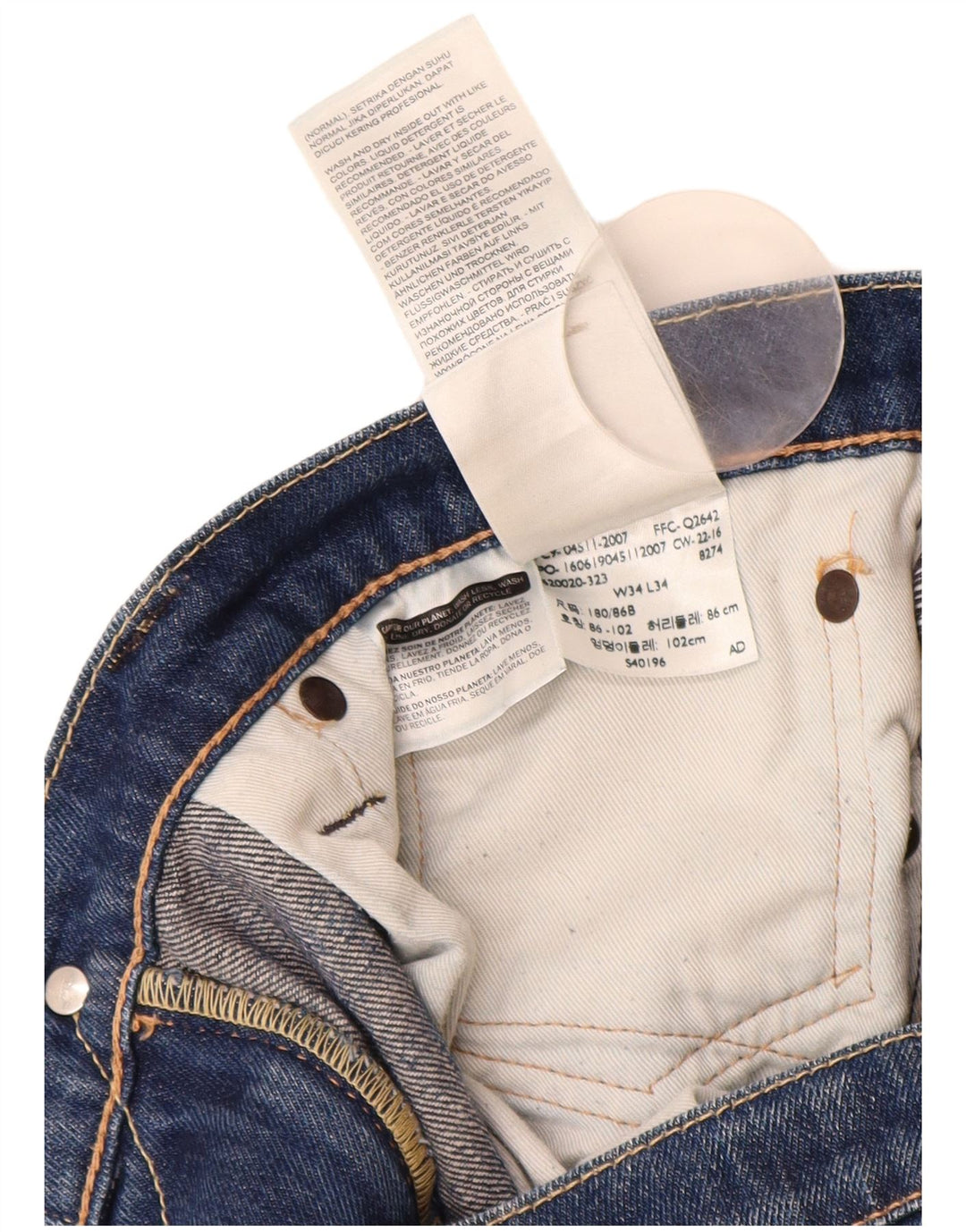 Levi's Herre 511 Slim Jeans W34 L30 Blå Bomuld
