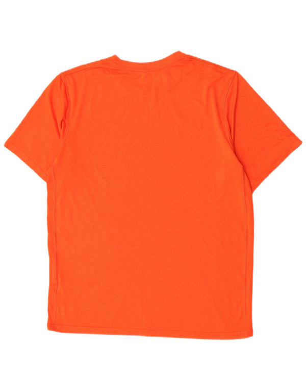 Nike Herre Dri Fit T-shirt Top Medium Orange Polyester