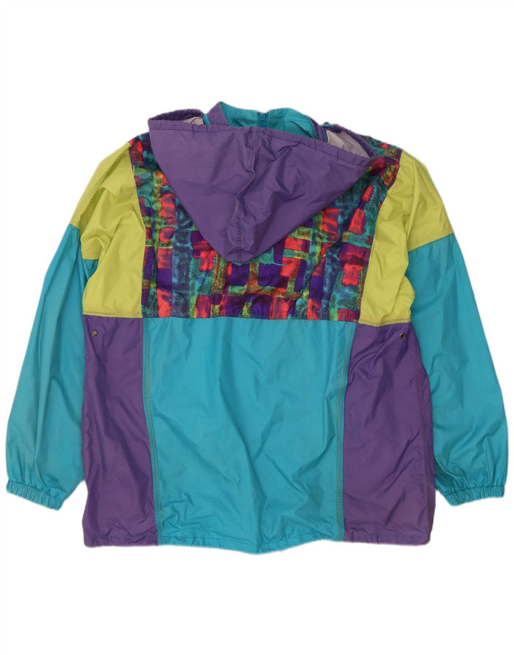Shamp Regnjakke med hætte til mænd EU 48/50 Medium Flerfarvet Colourblock
