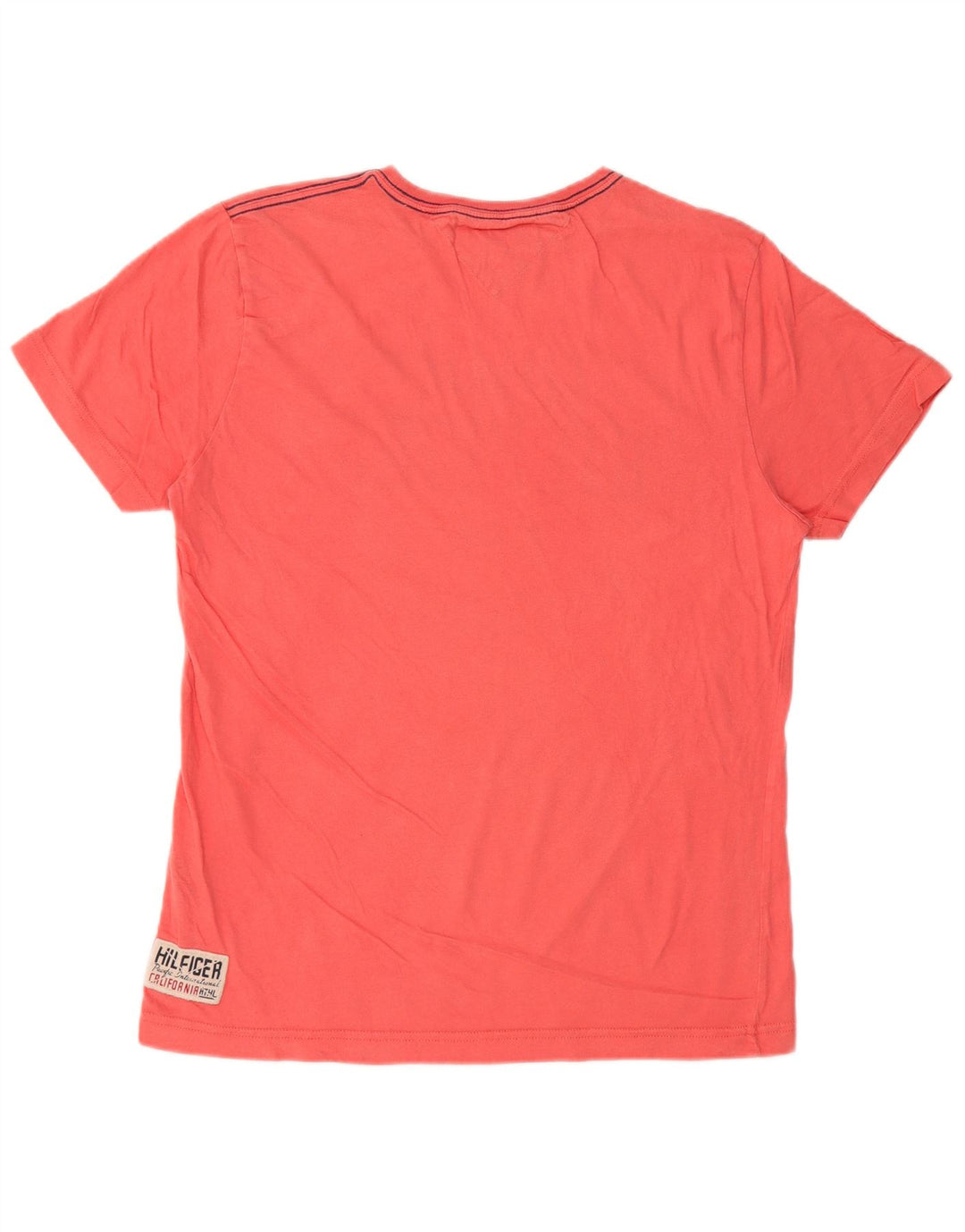 TOMMY HILFIGER Herre grafisk T-shirt Top Medium Pink Bomuld