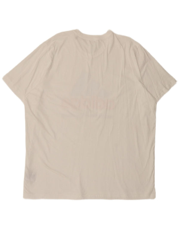 Adidas Herre grafisk T-shirt Top 2XL Hvid Bomuld