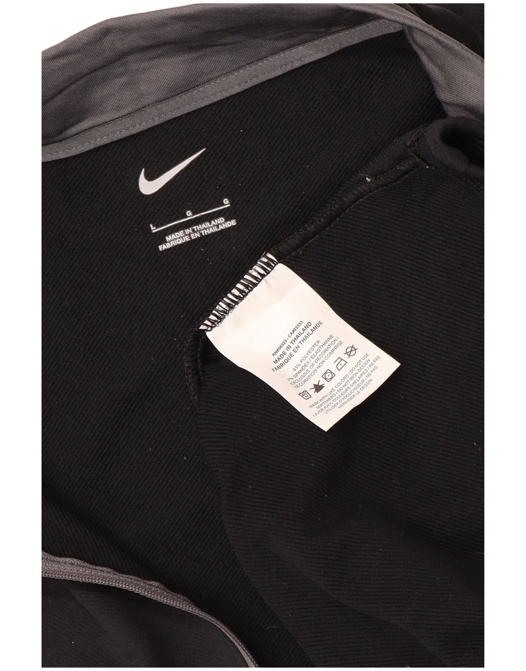 NIKE Pullover med lynlås til mænd, træningsdragt, stor sort polyester