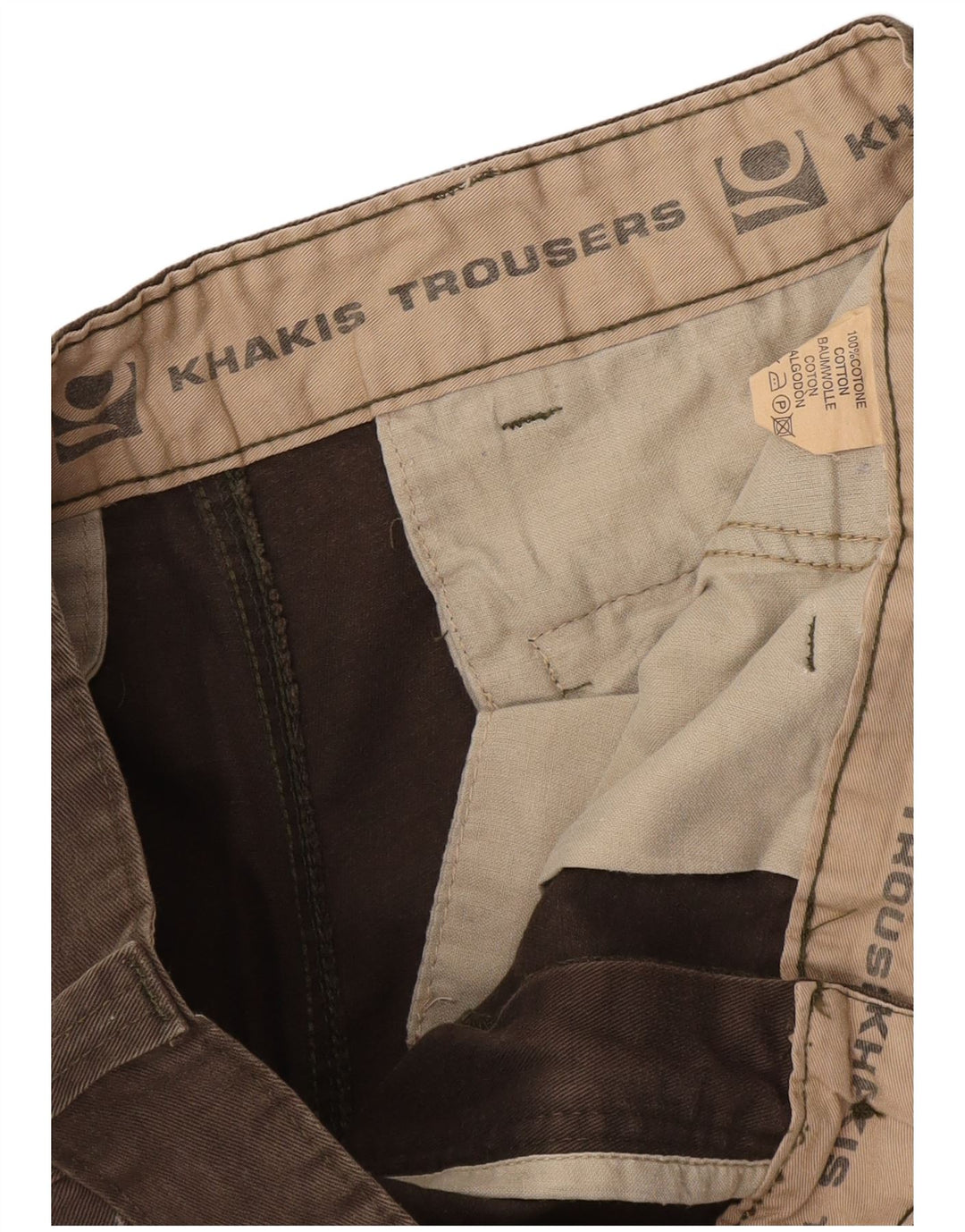 Vintage Straight Cargo bukser til mænd W34 L30 Khaki Bomuld