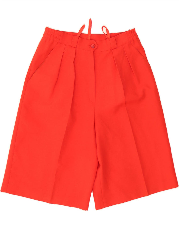 VINTAGE Womens Pegged Chino Shorts W28 Medium  Red Polyester Vintage Vintage and Second-Hand Vintage from Messina Hembry 