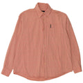 TRUSSARDI JEANS Herreskjorte Stor pink ternet bomuld
