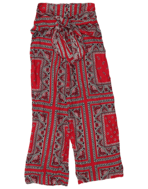 Egoiste Dame Højtaljebukser IT 40 Small W26 L30 Rød Paisley