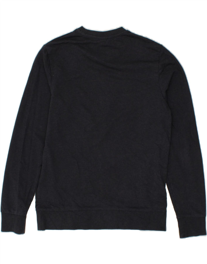 JACK & JONES Mens Graphic Sweatshirt Jumper Medium Navy Blue Cotton Vintage Jack & Jones and Second-Hand Jack & Jones from Messina Hembry 