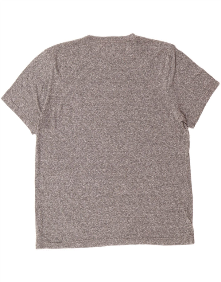 J. CREW Mens T-Shirt Top XL Grey Colourblock Polyester Vintage J. Crew and Second-Hand J. Crew from Messina Hembry 