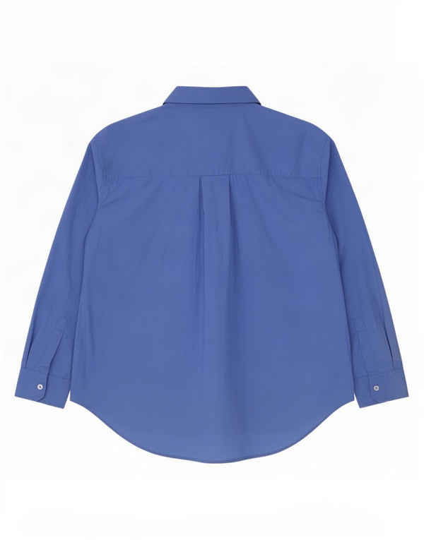 Marks & Spencer Oversized skjorte til kvinder UK 18 XL Blå bomuld