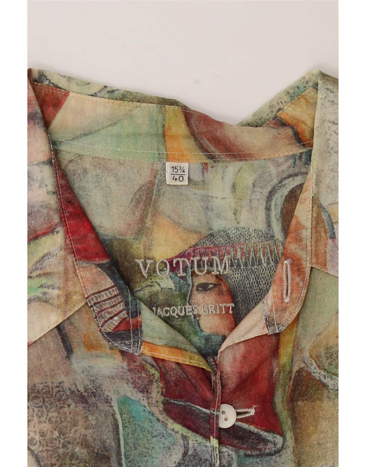 Votum Jacques Britt Herre grafisk skjorte str. 40 15 3/4 Medium Flerfarvet