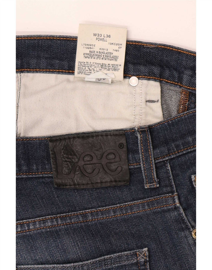 Lee Mens Powell Straight Jeans W33 L30 Blå Bomuld