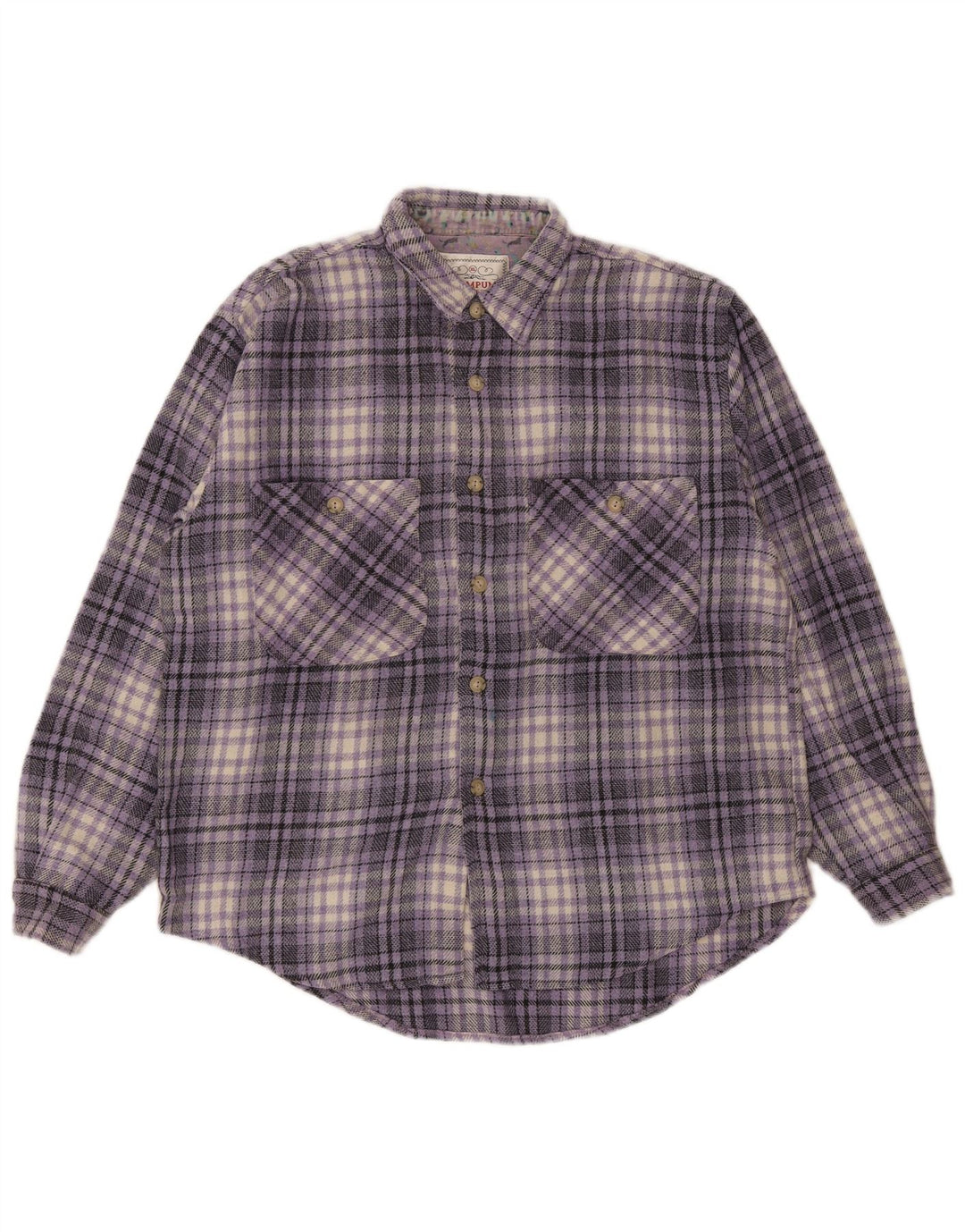 Wampum Herre flannelskjorte XL lilla ternet