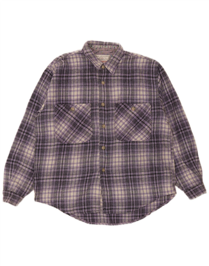 Wampum Herre flannelskjorte XL lilla ternet