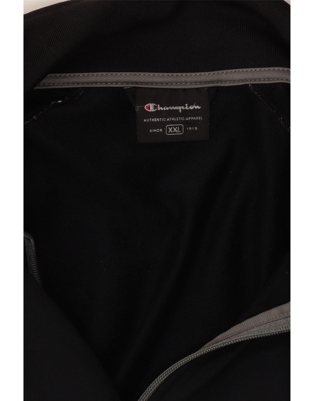 CHAMPION Mens Tracksuit Top Jacket 2XL Black Colourblock Polyester Vintage Champion and Second-Hand Champion from Messina Hembry 