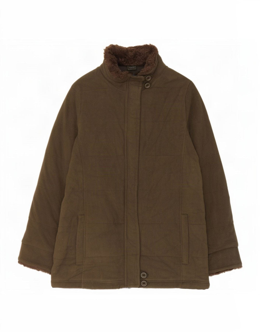 Marks & Spencer Fleecejakke til kvinder UK 12 Medium Green Polyester