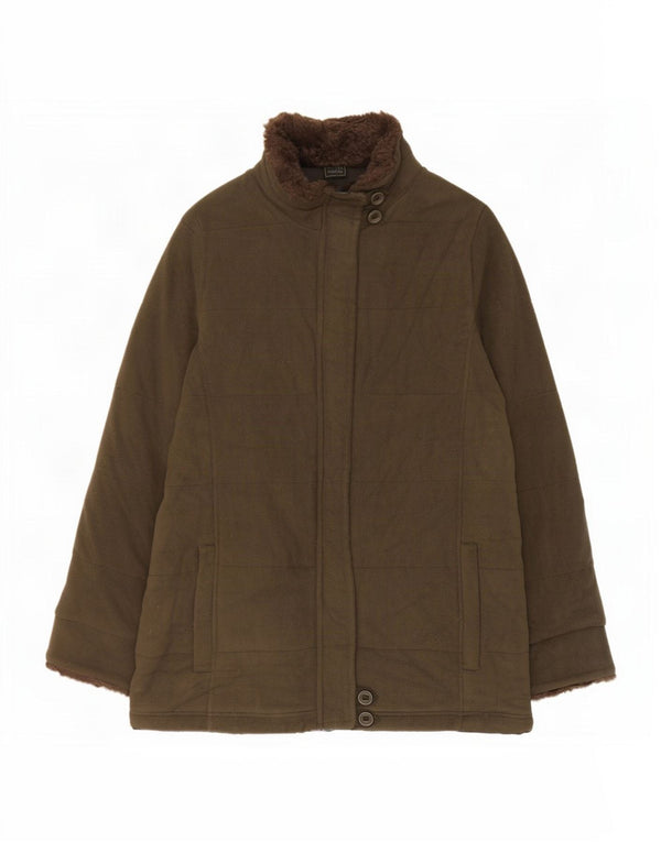 Marks & Spencer Fleecejakke til kvinder UK 12 Medium Green Polyester