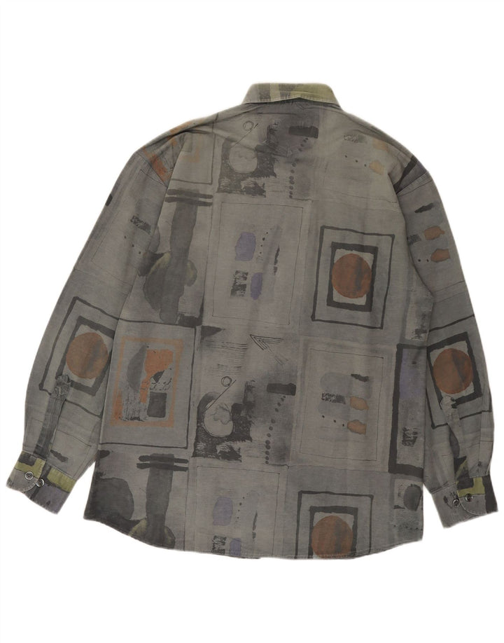 Jean chatel Herreskjorte Medium Grey Patchwork