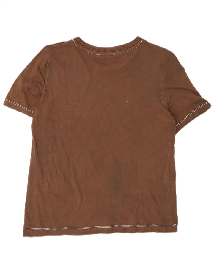 Zara T-Shirt Top UK 10 Lille Brun