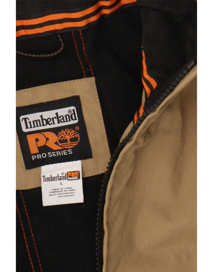 Timberland Herre Bomber Jacket UK 40 Stor Beige Colourblock Polyamid