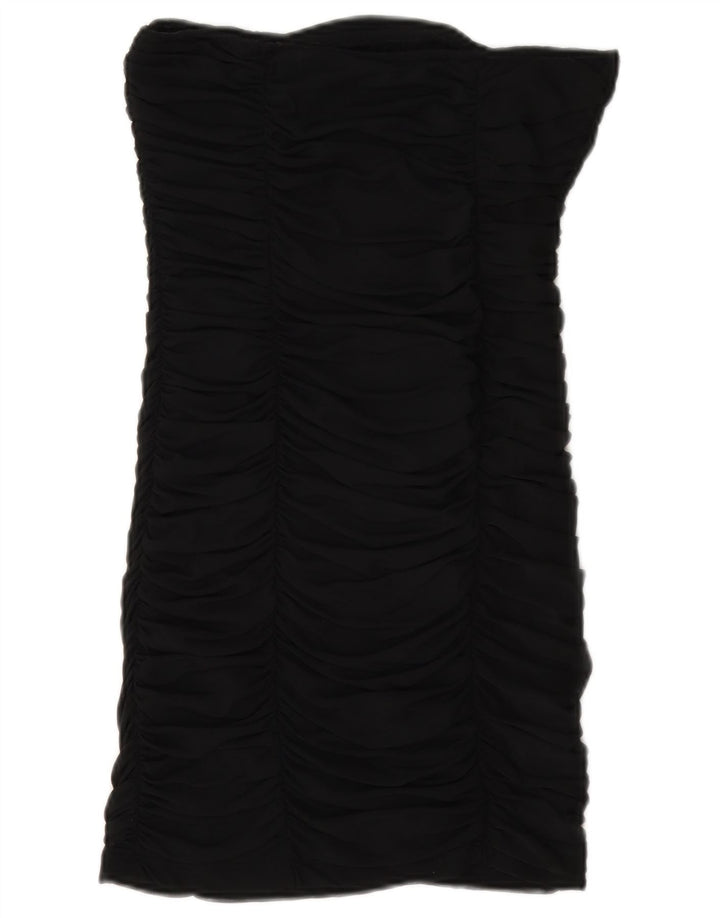 Phard Dame Stropløs Bodycon Kjole UK 8 Lille Sort