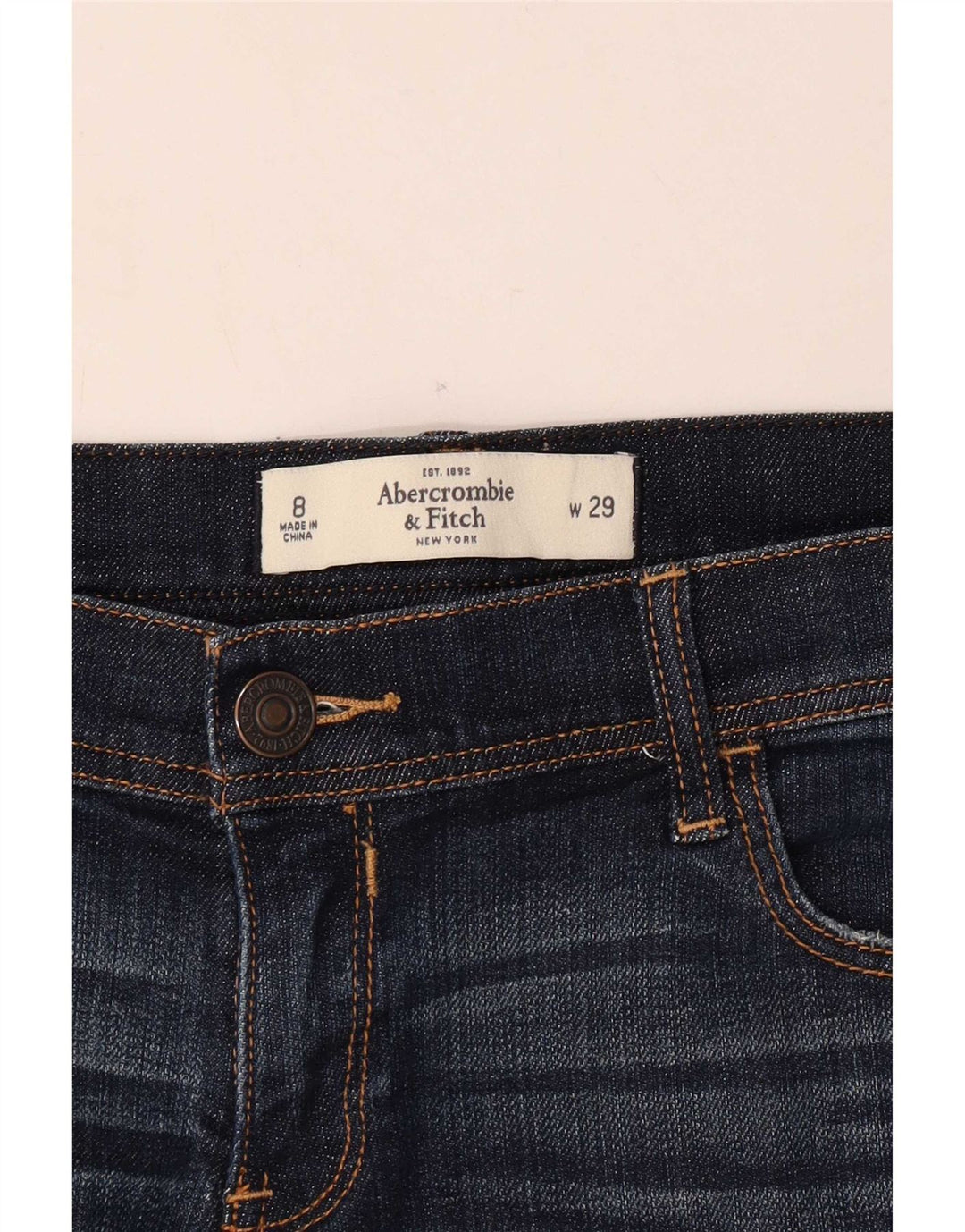 Abercrombie & Fitch denimshorts til kvinder US 8 Medium W29 Navy Blue