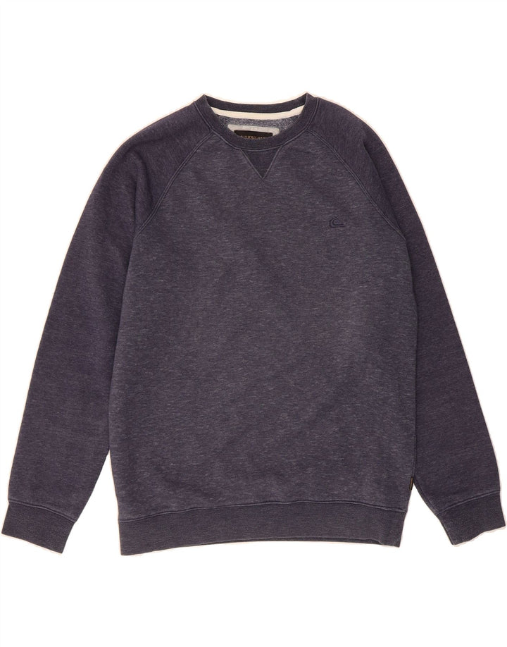 QUIKSILVER Mens Sweatshirt Jumper Medium Navy Blue Cotton Vintage Quiksilver and Second-Hand Quiksilver from Messina Hembry 