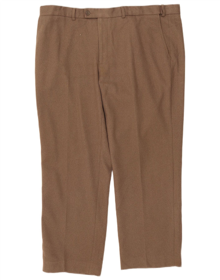 Marks & Spencer Herre Regular Fit Chinobukser W42 L29 Brun polyester