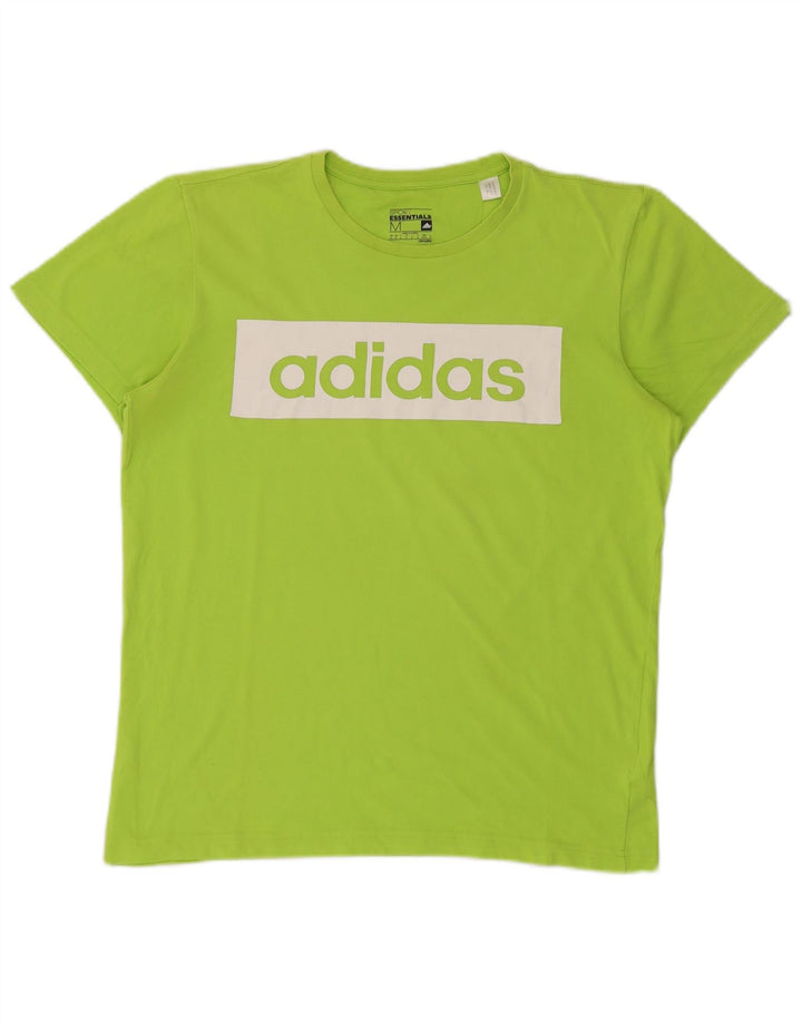 ADIDAS Herre Climalite grafisk T-shirt top mellemgrøn bomuld