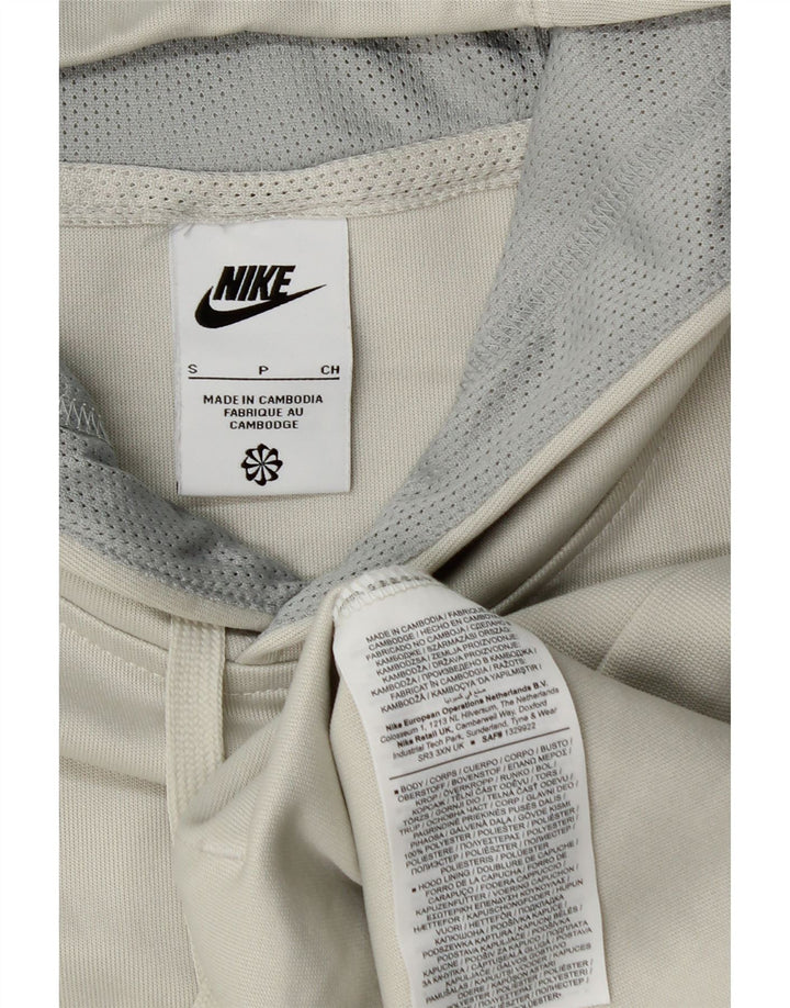 NIKE Grafisk hættetrøje til mænd, lille grå farveblok polyester
