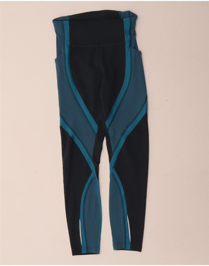 Lululemon Womens Leggings US 4 Small Blue Colourblock Nylon