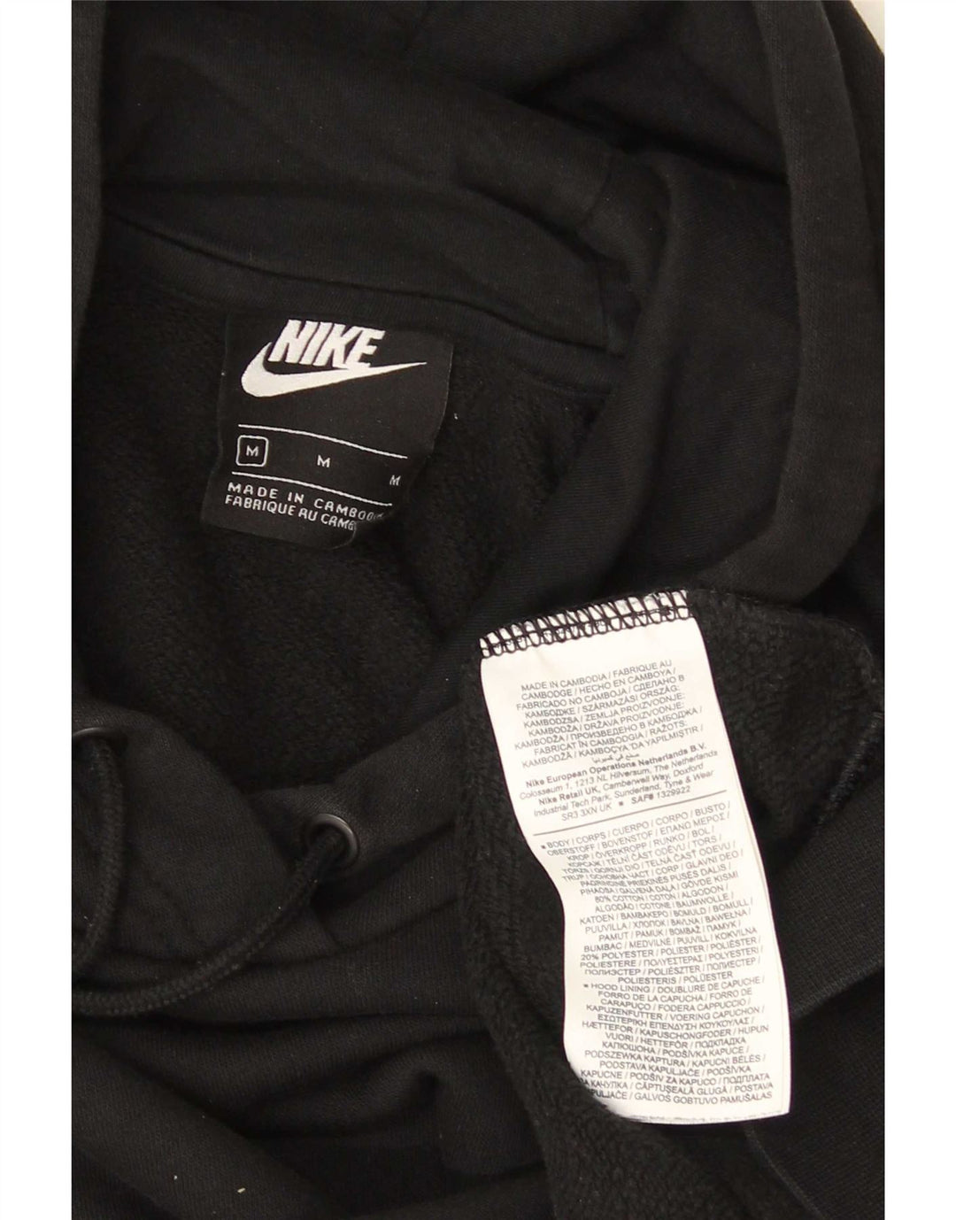 Nike Herre hættetrøje Jumper Medium Sort Bomuld Sports