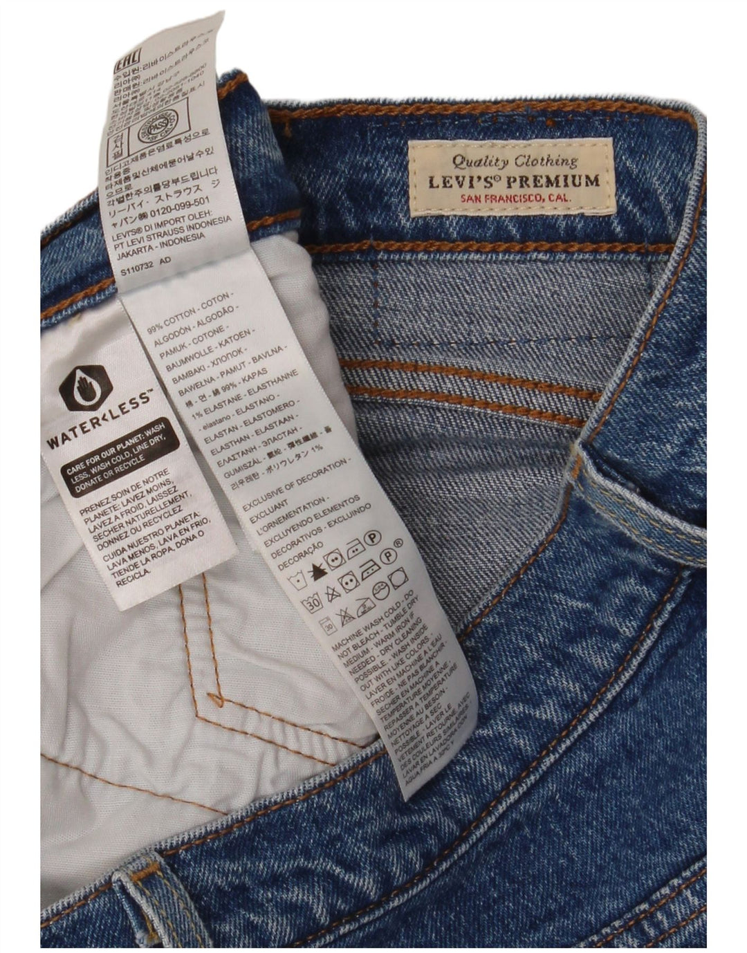 Levi's Herre 501 Straight Jeans W31 L28 Blå Bomuld