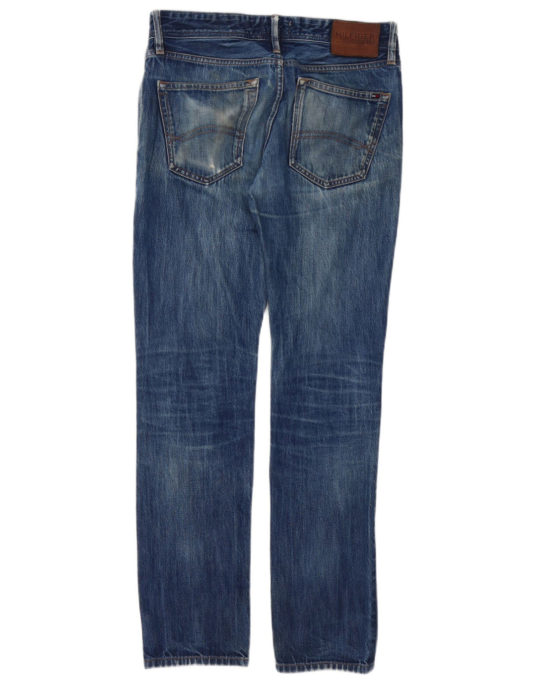 Tommy Hilfiger Herre Distressed Slim Jeans W30 L32 Blå Bomuld