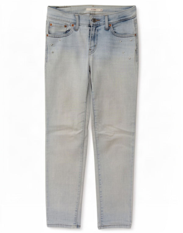 Levi's Womens Boyfriend Slim Jeans W25 L27 Blå Bomuld