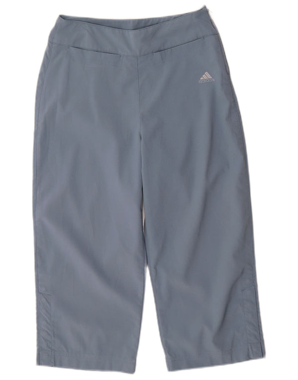 Adidas Dame Capri Bukser UK 10 Small W27 L19 Blå Polyester